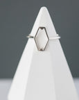 "Open" Elongated Hexagon Ring