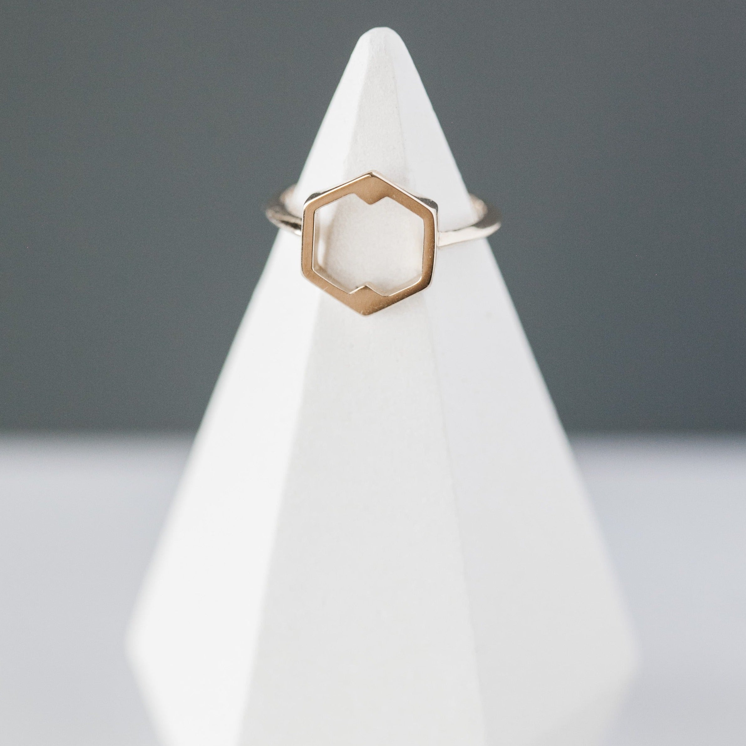 "Open" Hexagon Ring