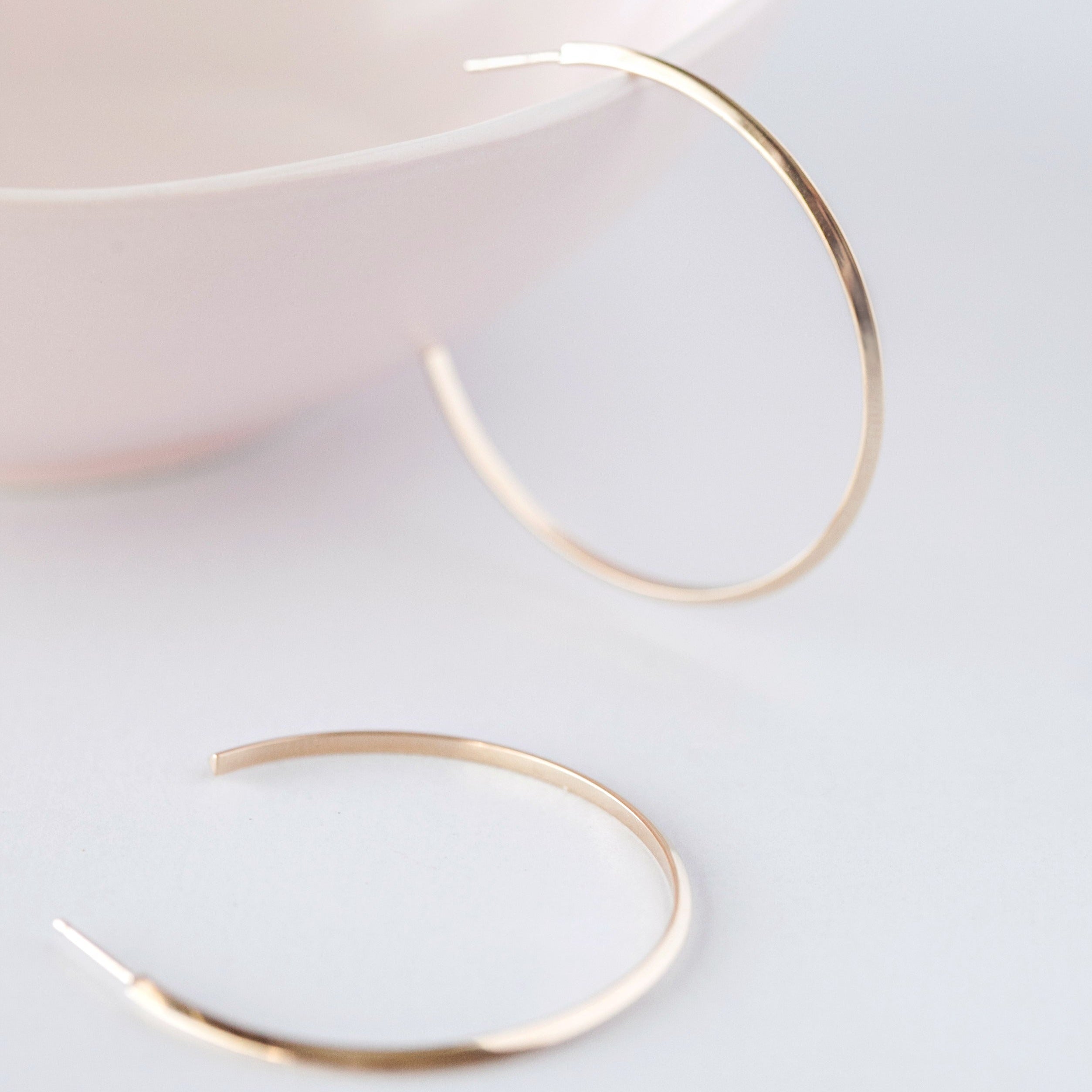 "Edge" Hoop Earrings 40mm