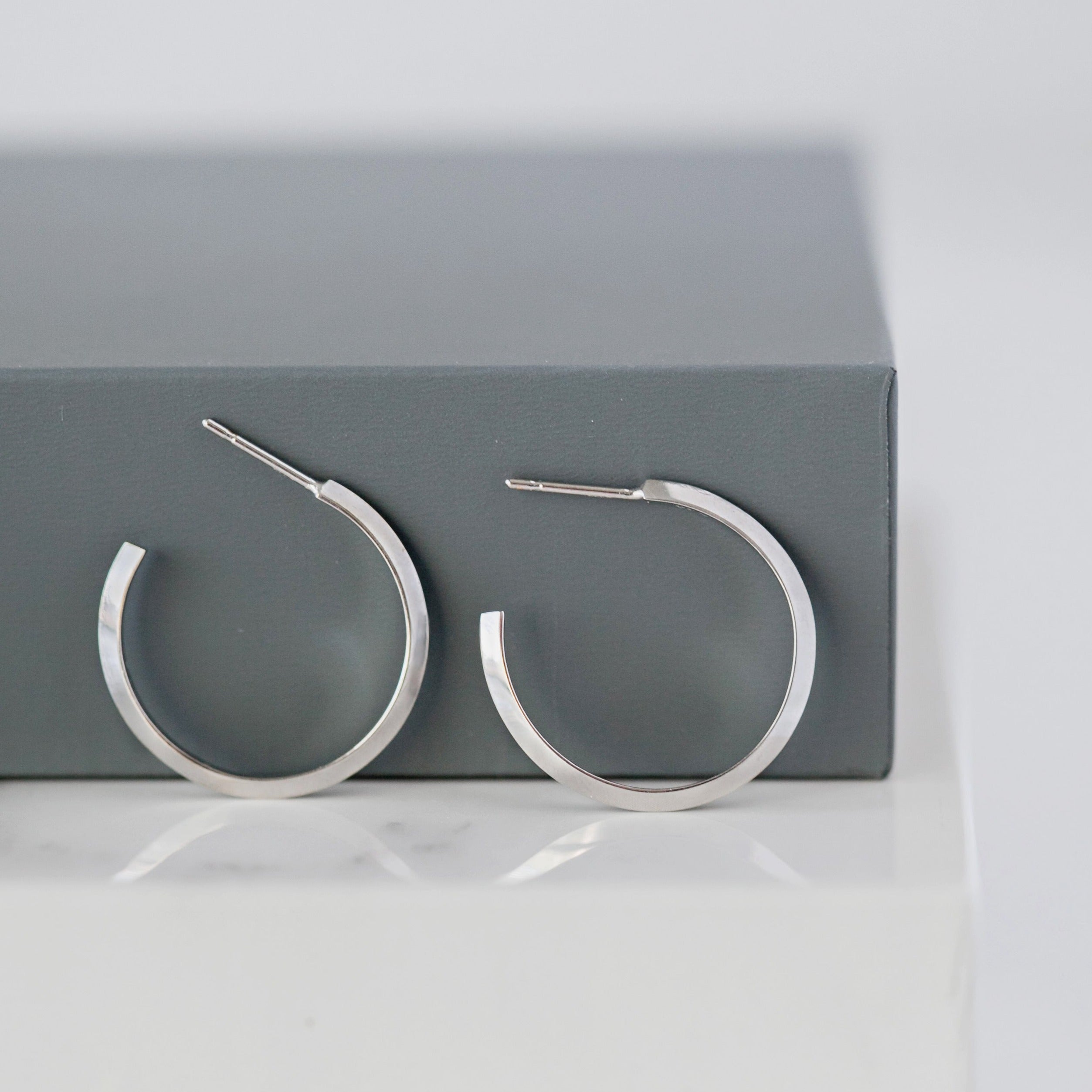 "Edge" Hoop Earrings 20mm