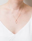 "Open" Elongated Hexagon Pendant