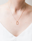 "Open" Emerald-Cut Pendant
