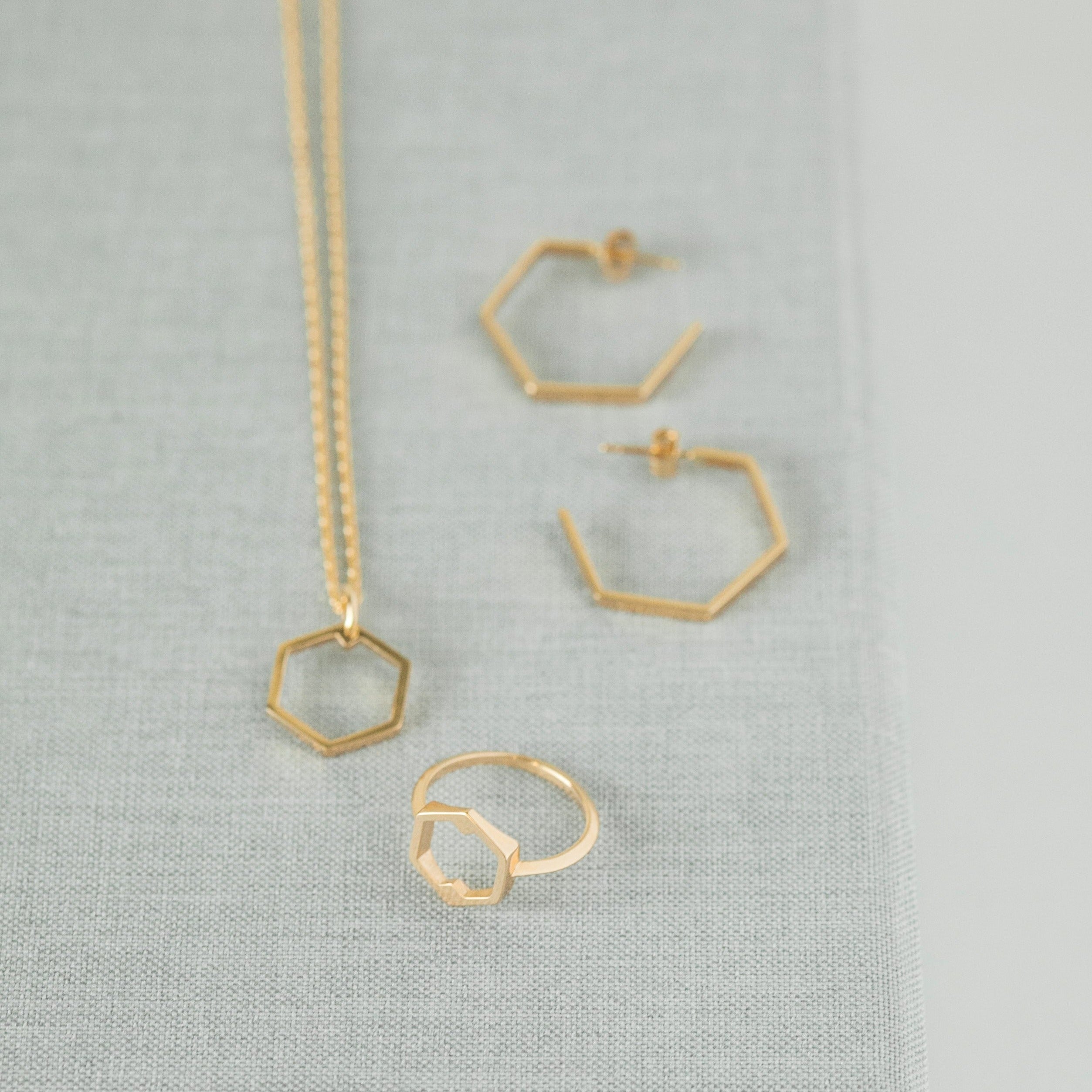 "Open" Hexagon Pendant