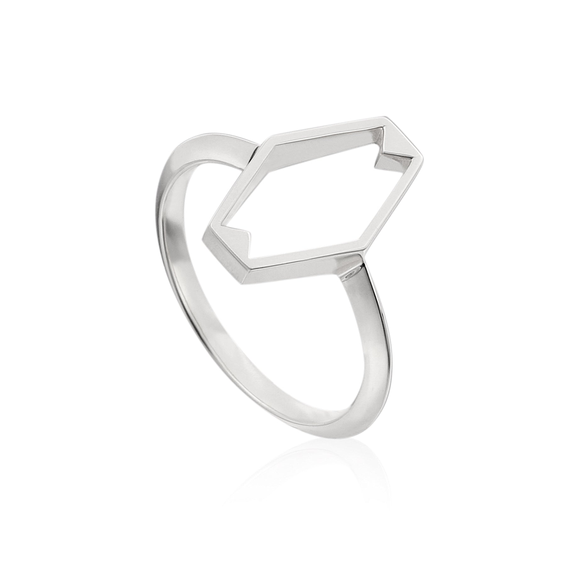 &quot;Open&quot; Elongated Hexagon Ring