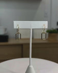 "Open" Emerald-Cut Earrings