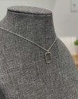 "Open" Emerald-Cut Pendant