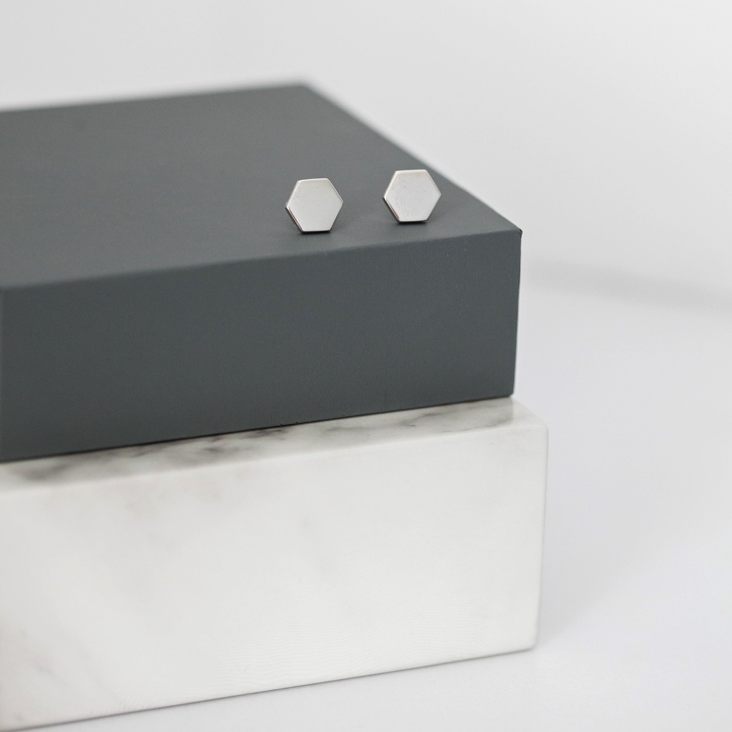 Hexagon "Mini" Stud Earrings