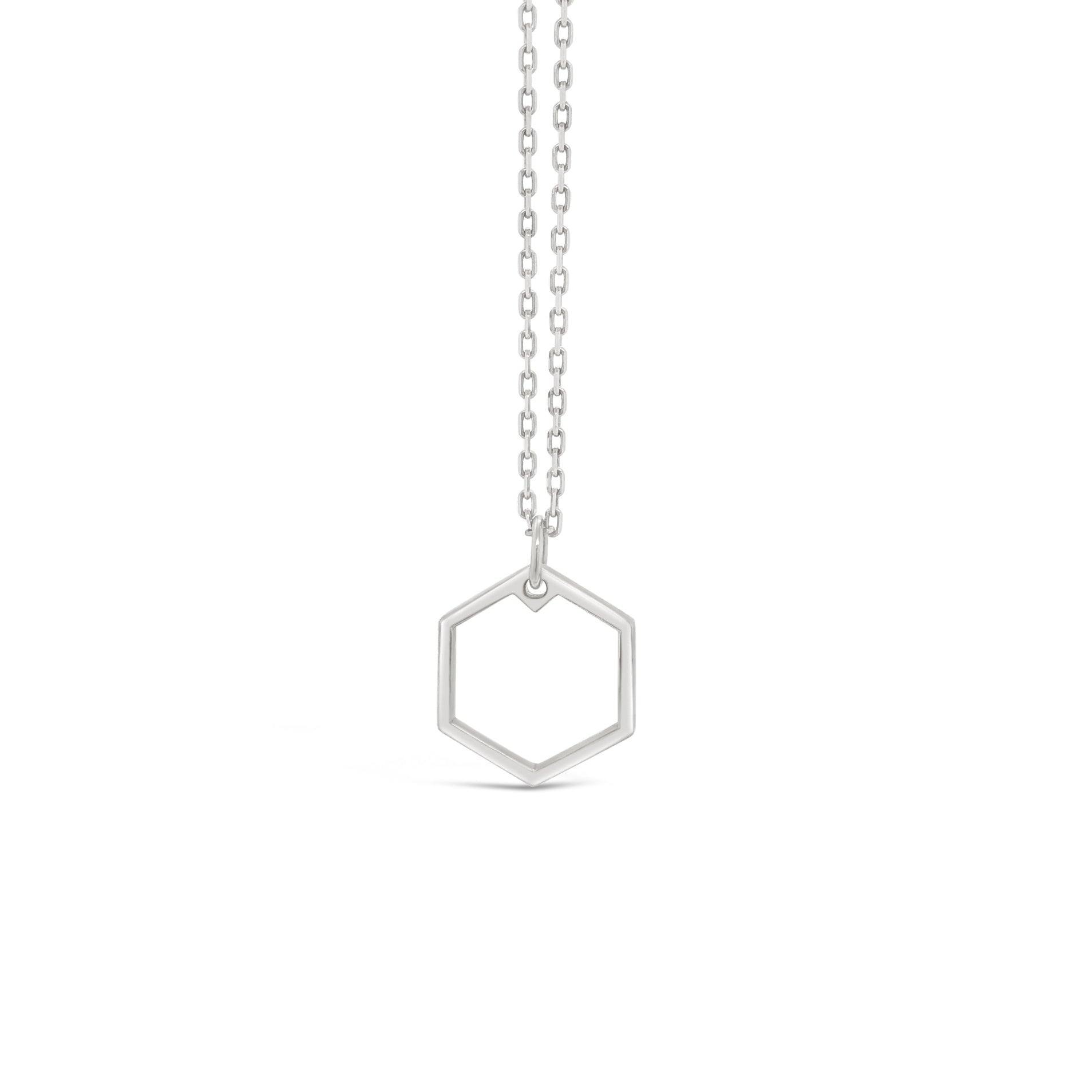 "Open" Hexagon Pendant