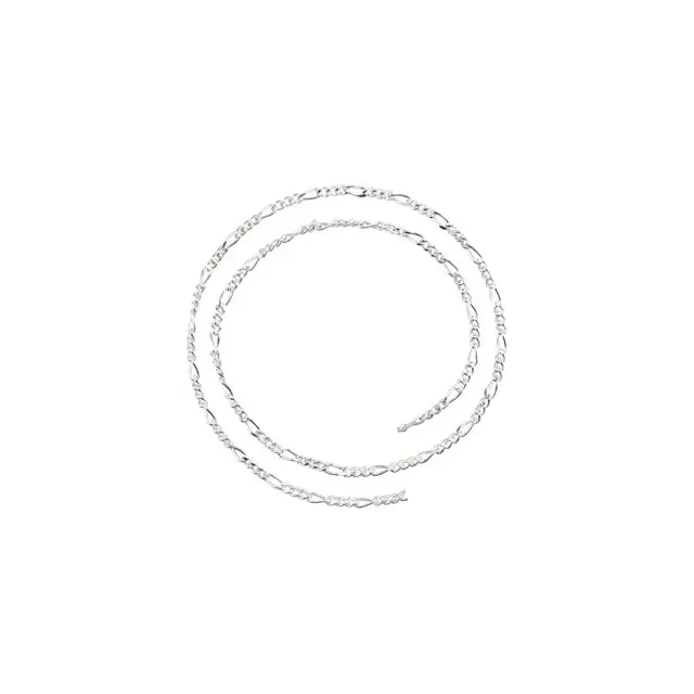 Connection: &quot;Gia&quot; Sterling Silver Figaro Chain