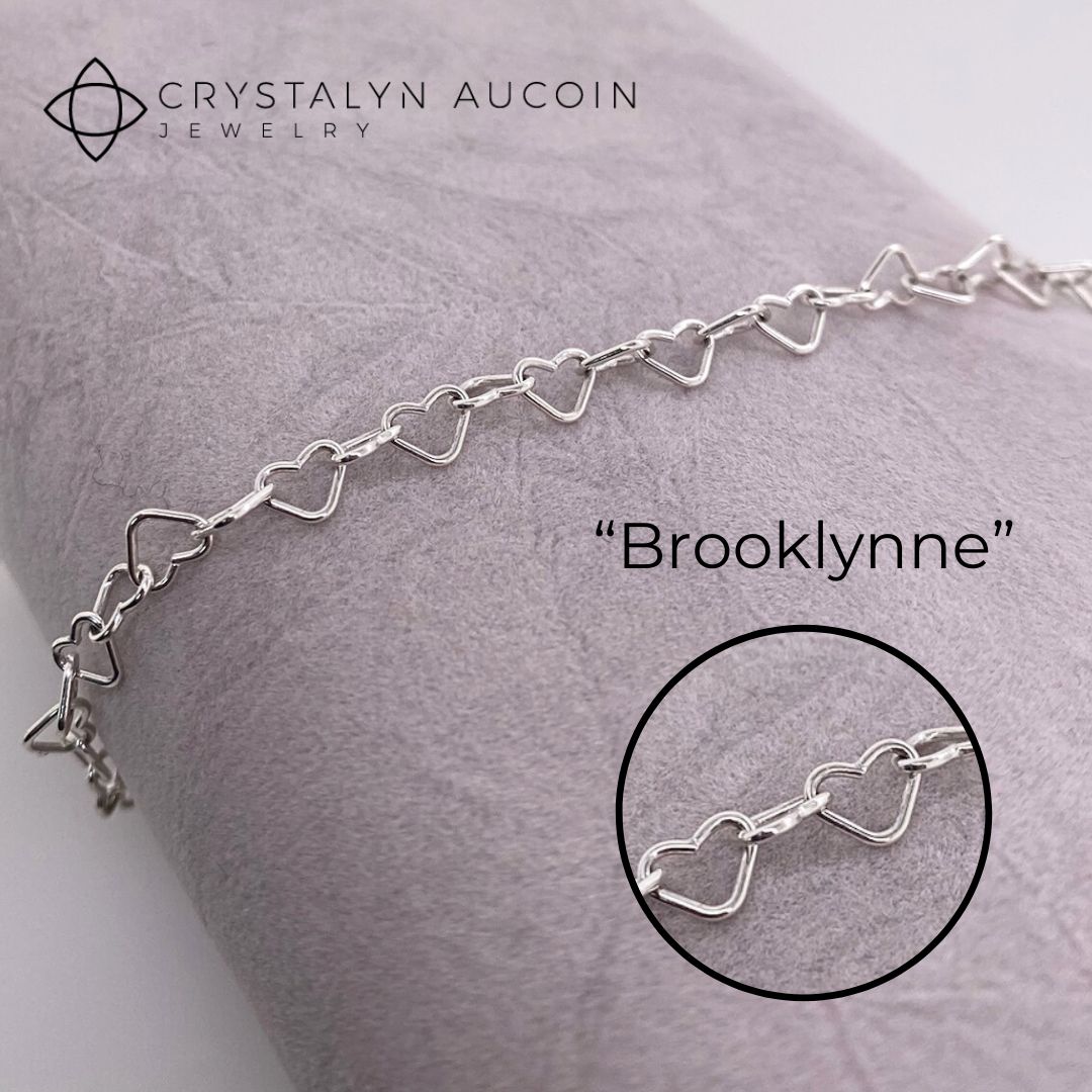 Connection: &quot;Brooklynne&quot; Sterling Silver Heart Chain
