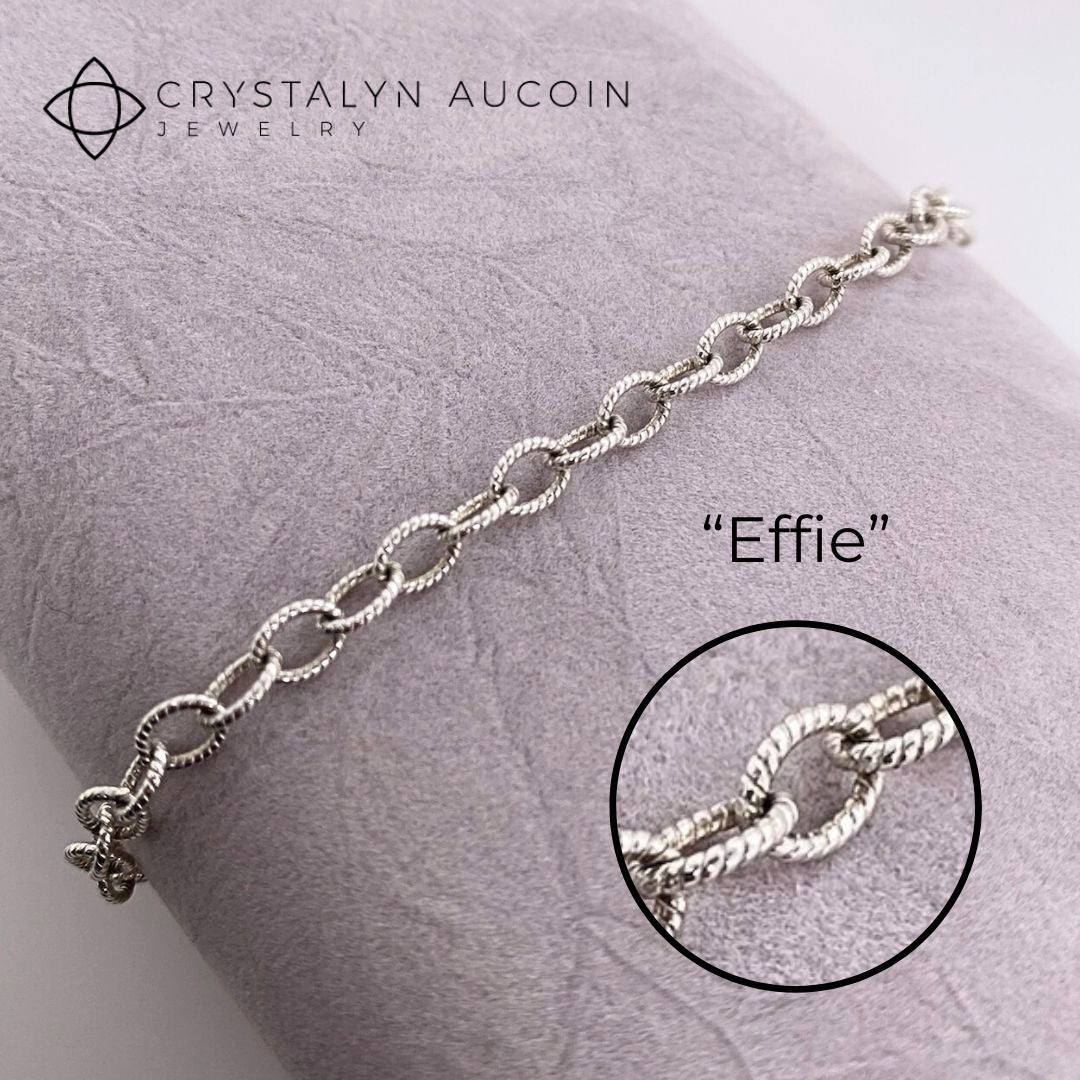 Connection: &quot;Effie&quot; Twisted Sterling Silver Cable Chain