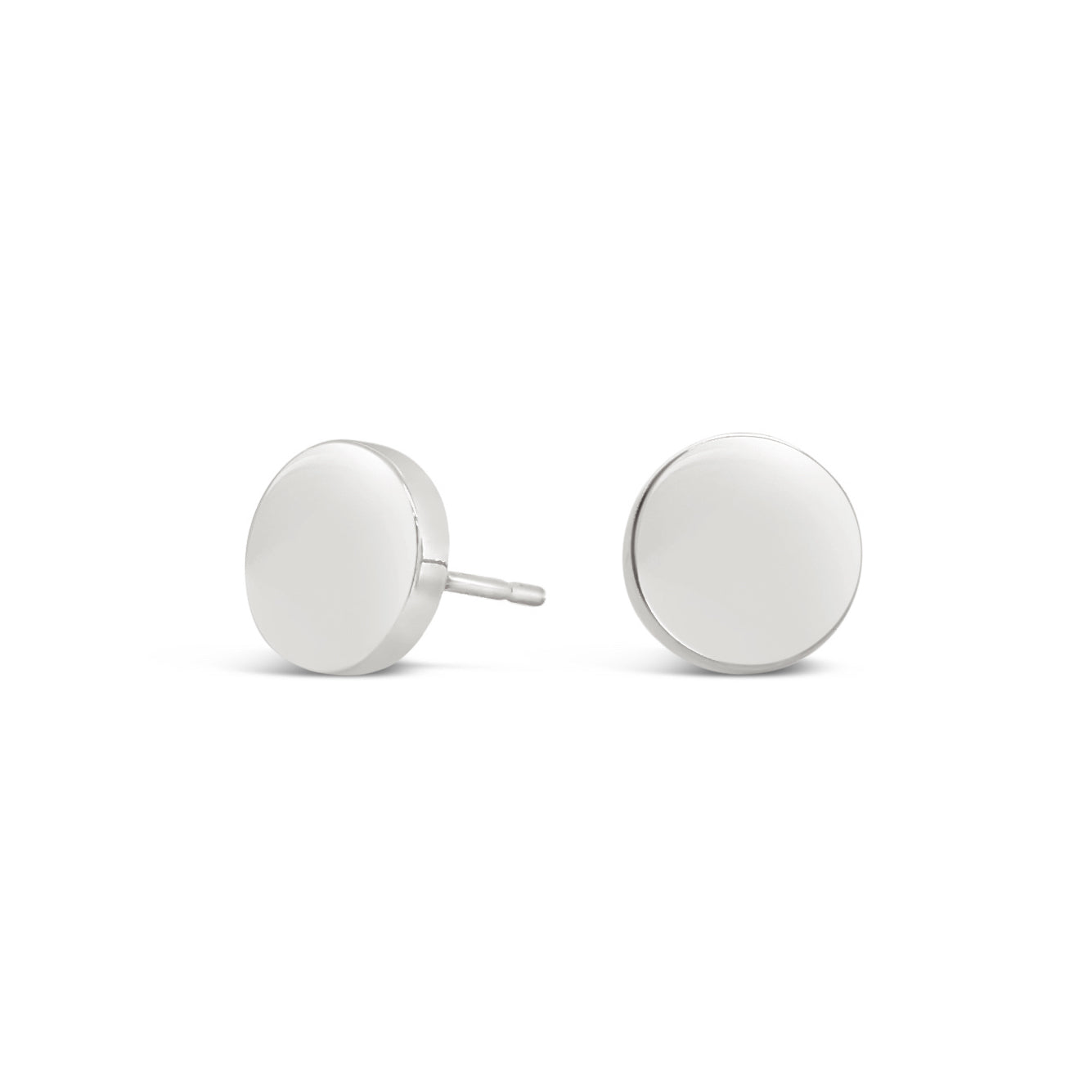 Round &quot;Solid&quot; Stud Earrings